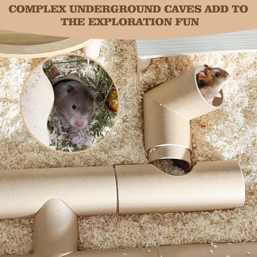 Hamster Tunnels,Hamster Tubes, Composable DIY and Build Hamsters Tunnels, Small Animals Exercise Toys, Tunnel for Mouse Gerbils Mice, Hamsters Gifts