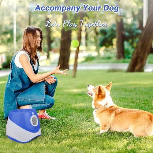 SOCO Automatic Ball Launcher for Dogs, 15 2-Inch Balls, Blue - color: Blue-15 balls