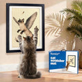 Wall Art Cat Scratcher Mat - Sisal Vertical Cat Scratch Pad with Photo Frame Design, No-Drill Wall-Mounted, 16"x12" Wall & Couch Cat Scratching Mat, 1 Extra Mat Included Free (Winged Cat) - color: Winged Cat