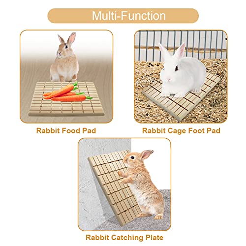 Litewoo Rabbit Scratch Board Claws and Teeth Care Chew Toys Bunny Wood Pad - color: A 10.63x7.87 inch