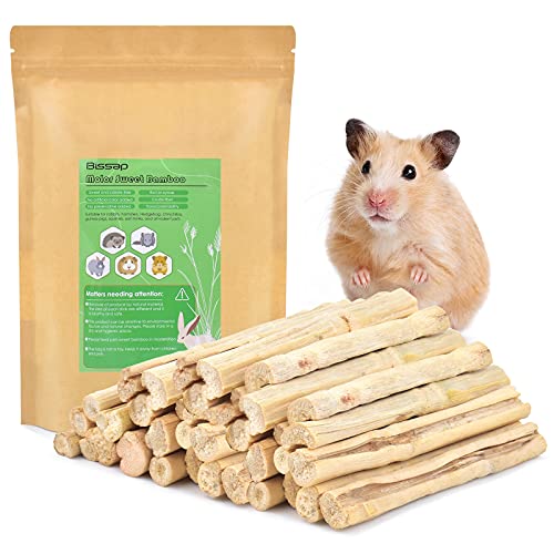 Bissap Sweet Bamboo Chew Sticks for Rabbits 500g/1.1Ib, Bunny Molar Treats Snack for Small Animals Hamsters Chinchillas Guinea Pigs Squirrels Natural Teeth Grinding Toys - size: 1 Count (Pack of 1)