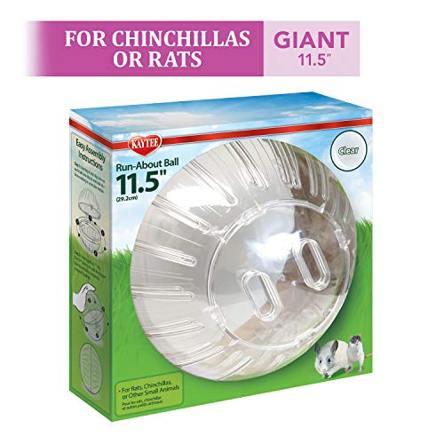 Kaytee 11.5" Clear Run-About Exercise Ball for Hamster & Gerbil Pets - color: Clear, size: 11.5"