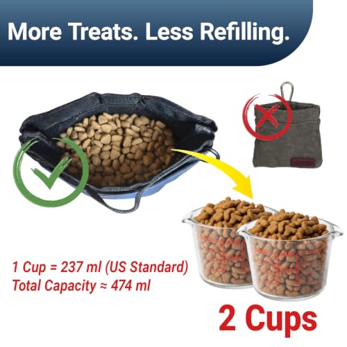 Dog Treat Pouch for Training, Magnetic Closure, Hands-Free (Navy) - color: Navy