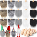 Tudomro 45 Pcs Halloween Gnome Beards Nose for Crafting Gray, White - color: Gray, White