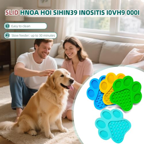Lick Pad for Dogs Non-Slip Strong Suction Cup Fixed Soothing Toys Pet Grooming Bath Soothing Toys Anti-Anxiety Distraction Reusable Reusable Treats Can be Applied Pet Stress Relief Toys Easy to Clean - color: Yellow