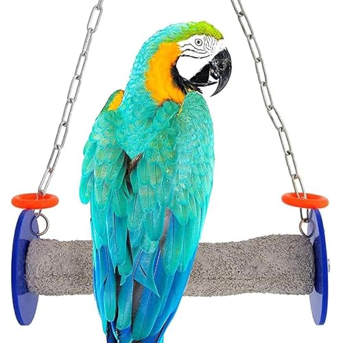 Sweet Feet and Beak Roll Bird Swing, Macaw Cockatoo, X-Large, Blue - color: Blue, size: X-Large 12.5"