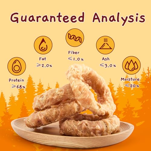 Jungle Calling Chicken Wrapped Beef Tendon Rings, Hip and Joint Support - size: 10.6 Ounce (Pack of 1)
