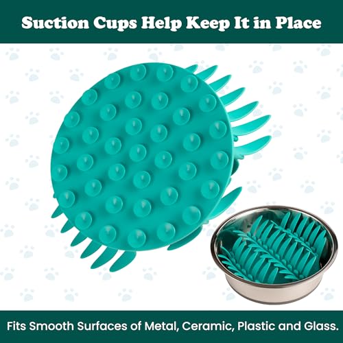 PEGGY11 Grass-Shaped Silicone Slow Feeder Insert for Dog Bowl - size: 6.38'' x 6.38''