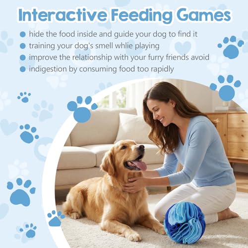 2 Pcs Interactive Dog Toys to Keep Them Busy Snuffle Ball for Dogs Stress Relief Dog Puzzle Toy DogEnrichment Toys Pet Snuffle Ball for Pet Foraging Game Anxiety Relief Enhance Sniffing