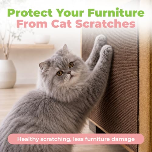 Catify Peel & Stick Cat Scratching Mat - Brown, L:39" - color: Brown Mat - L: 39"