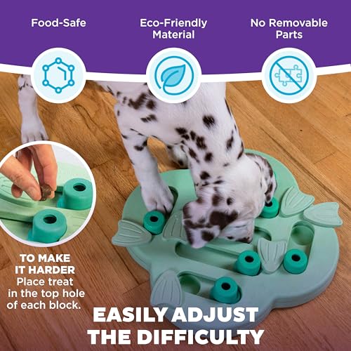 Outward Hound Nina Ottosson Puppy Hide N' Slide Dog Toy Treat Puzzle, 11.6" - color: Puppy Hide-N-Slide (Green), size: 1 Count (Pack of 1)