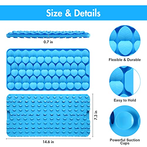 Silicone Snuffle Mat for Dogs, Blue, 14.6 x 7.3 inches - color: B(14.6"x7.3")-Blue