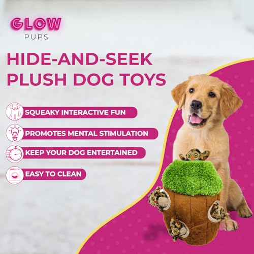 Glow Pups Dog Puzzle Toy Tree, Large, Green Forest Animal - size: Large