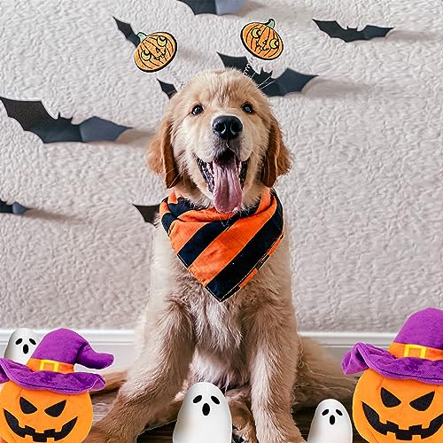 lilfrd Halloween Dog Toys, Pumpkin Ghost Hide & Seek Squeaky Toy - style: Pumpkin