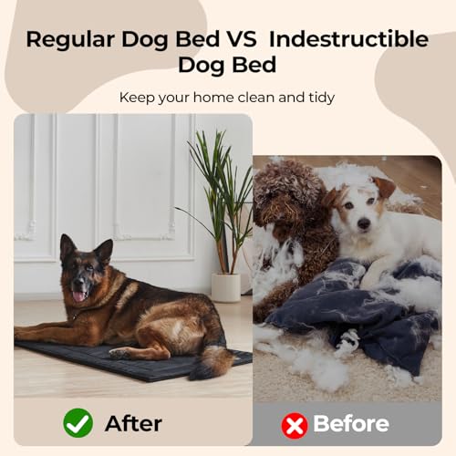 Chew Proof Indestructible Dog Crate Pad,X-Small (17"x23") - color: Black, size: X-Small (17"x23")