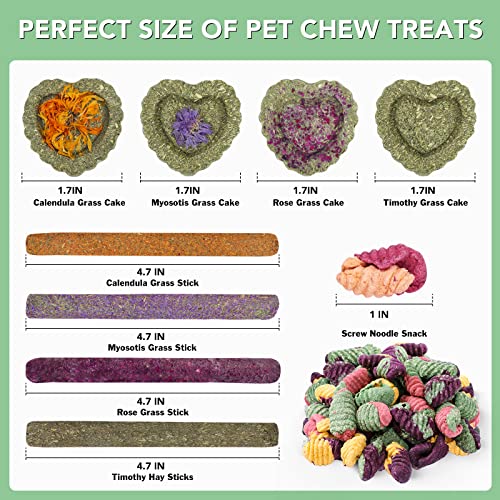 Rabbit Chew Toys Teeth Timothy Hay Sticks, Guinea Pig Chew Treats Toys - size: 36Pack-sticks Set
