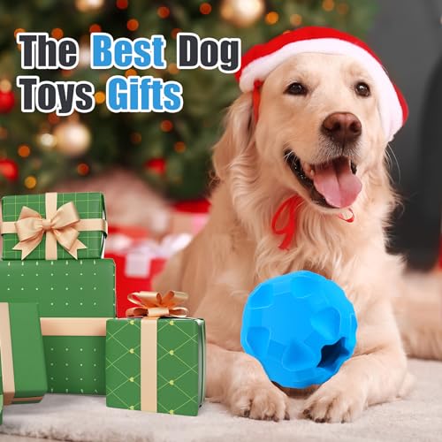 Rubber Treat Dispensing Cognitive Dog Toys for Aggressive Chewers Breed - color: Blue