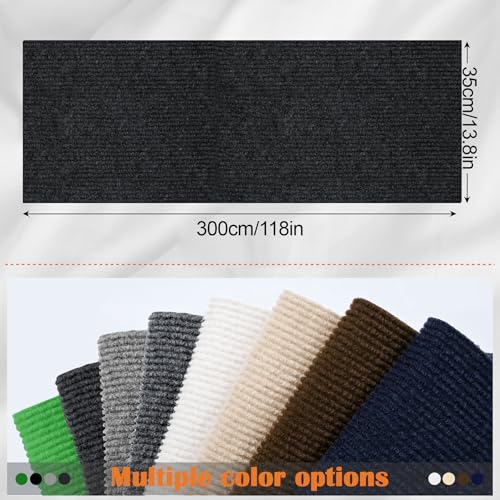 Cat Scratch Furniture Protector - 118" x 13.8" Trimmable Self-Adhesive Cats Claws Scratch Pads, DIY Cat Climbing Couch Protector for Scratch Post Cat Tree Replacement Indoor (Black) - color: Black, size: 13.8" x 118"