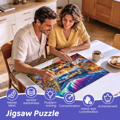 500 Piece Puzzles for Adults, Cozy Winter Cabin Jigsaw Puzzle 500 Pieces - color: Winter Cabin