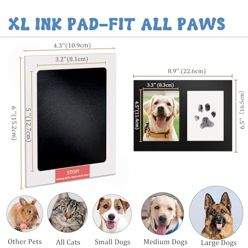 MYPAWLETS Inkless Pet Paw Print Kit,Dog&Cat Pawprint Ink Pads,4 Pack XL - size: Large (4 Pack)