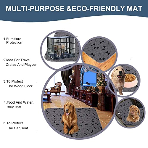 Washable Dog Pee Pads with Free Grooming Gloves,Non Slip Dog Mats with Great Urine Absorption,Reusable Puppy Pee Pads for Whelping,Potty,Training,Playpen - size: 24x36 Inch (Pack of 4)