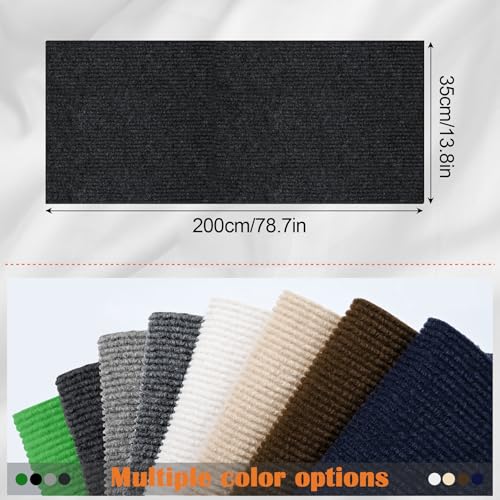 Cat Scratch Furniture Protector - 78.7" x 13.8" Trimmable Self-Adhesive Cats Claws Scratch Pads, DIY Cat Climbing Couch Protector for Scratch Post Cat Tree Replacement Indoor (Black) - color: Black, size: 13.8" x 78.7"