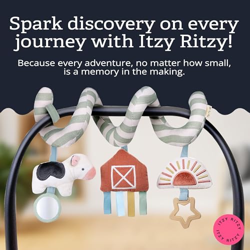 Itzy Ritzy Spiral Car Seat & Stroller Activity Toy, 0 Months & Up (Farm) - color: Farm
