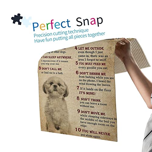 WZVZGZ A Shih Tzu House Rules for Fan Dog 500 Piece Format Jigsaw Puzzle Adults Kids - Childhood Education Wooden Cartoon Toys