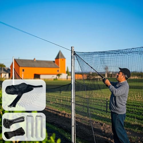 9 x 50 FT Bird Netting for Garden, 1" Square Mesh Size Heavy Duty Nylon Chicken Coop Netting for Blueberry Bushes, Fruit Trees and Vegetable Against Birds, Deer, Squirrels (9X50FT) - size: 9X50FT