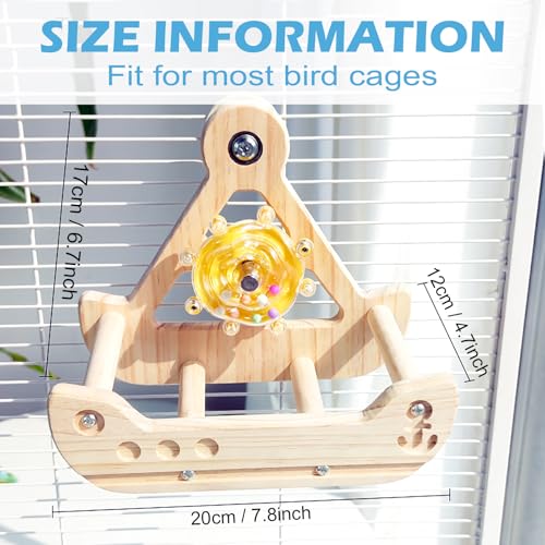 Sugar Glider Toys Wood Hanging with Spinner Sugar Glider Cage Accessories