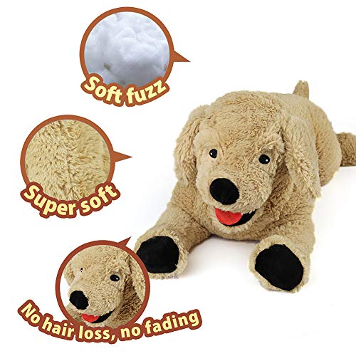 LotFancy Golden Retriever Stuffed Animal, 26 Inch Large Stuffed Dog, Beige - color: Beige, size: 26 inch