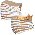 16 Pcs Cardboard Cat Scratching Board Bulk, Wavy - style: Wavy