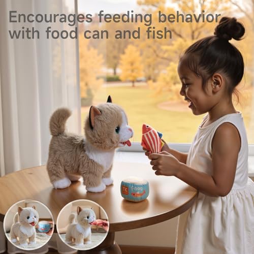 TUMAMA Walking Cat Toys, Cat Toys for Kids, Age 2 3 4 5+ Years Old Gift - color: Yellow
