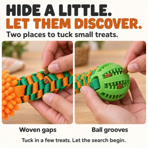 Dog Tug Toy - Interactive Dog Rope Toys, Stretchy Bungee Handle, Strong Squeak Rope Toy for Large Dogs, Puppies, Middle Dogs (Orange) - color: Orange Tug Toy, size: Medium