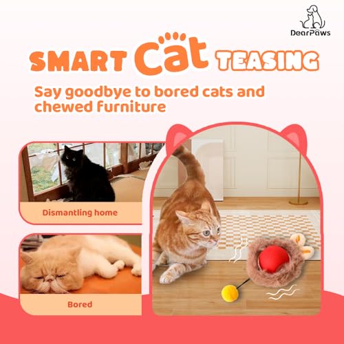 3-in-1 Cat Toy and Cat Window Perch, Window-Mounted Hammock with Scratching Board, Interactive Teaser Wand, Smart Ball with LED Lights