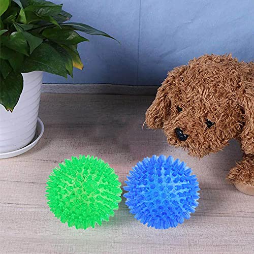 Orgrimmar 3Pcs 2.55" Dog Squeaky Chewing Balls Pet Soft Cleaning Teeth Toys - style: Small (Pack of 3)