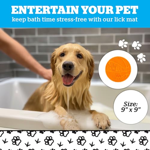 BigMouth Basketball Silicone Lick Mat for Dogs and Cats, Slow Feeder Enrichment Pad, Dishwasher Safe Anxiety Relief Toy - style: Basketball