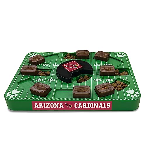 Pets First NFL Arizona Cardinals Puzzle Toy for Dogs, Slow Feeder Board for Pets, Interactive Doggie Treat Toy - color: ARIZONA CARDINALS