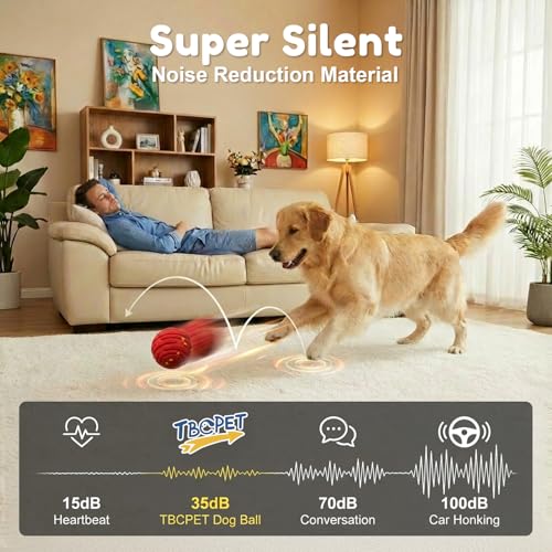 Interactive Dog Toys, Smart Interactive Dog Ball with 3 Modes, Auto-Moving&Bouncing, High-Resilience&Chew Resistant E-TPU Dog Ball, IPX6 Waterproof, Indoor&Outdoor Use, Rolling Ball Dogs