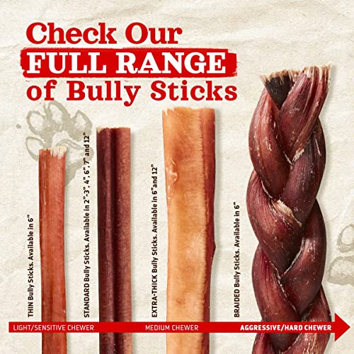 Natural Farm Odor-Free Select Bully Sticks, (12-Inch, 1-Pound), Hand Selected for Consistent Thickness, 100% Beef Pizzle Dog Chews, Fully Digestible, High Protein, Best Dental Treats - size: 12" Select - 1 Pound
