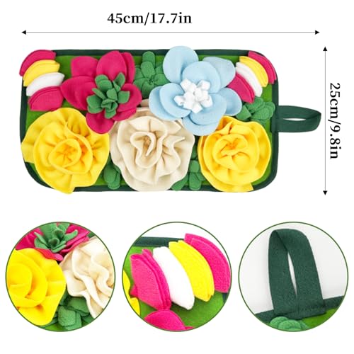 Guinea Pig Snuffle Mat - Interactive Feeding Toy for Small Pets | Slow Forage Mat for Rabbits, Hamsters, Guinea Pigs | Easy to Clean & Store, Safe Pet Enrichment Activity (Multi-Color)