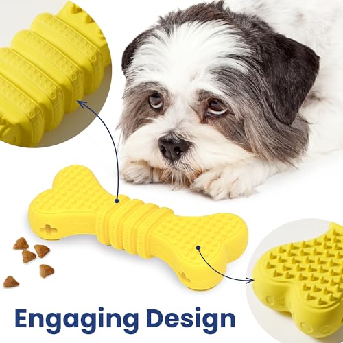 PAWSPIK Bone Treat Dispensing Enrichment Dog Chew Toy