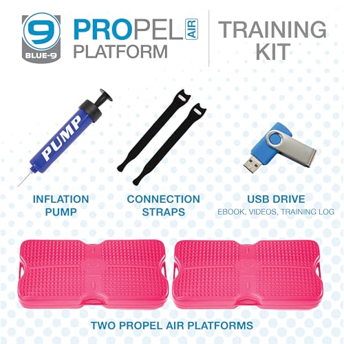 Blue-9 Propel Dog Training Platform Kit, Balance, Stability, Pink, 2-Pack - color: Pink