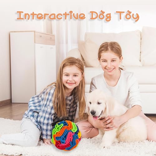 ABULL 7.9" Snuffle Ball for Dogs, Interactive Puzzle Toy & Slow Feeder - size: Large