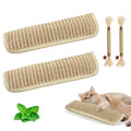 2 Pack 13.4 inch Sisal Pillow Catnip Toy for Cats with Silvervine Sticks, Cat Toys with A+ Organic Catnip Interactive Kicker Toy Scratch-Resistant Safe Chew Toy Teeth Cleaning for Indoor - size: 13.4 Inch x 3.7 Inch