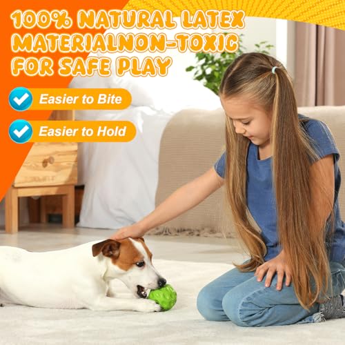 Gemscream 10 Pack 2.4" Squeaky Latex Dog Toys for Small Medium Puppy