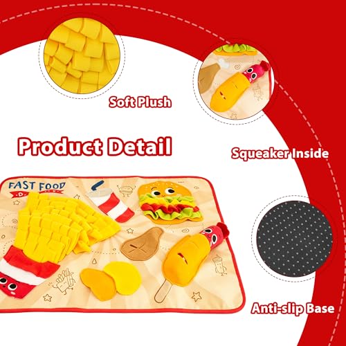 Gigwi Snuffle Mat for Dogs, Non-Slip Dog Puzzles for Smart Dogs and Cats