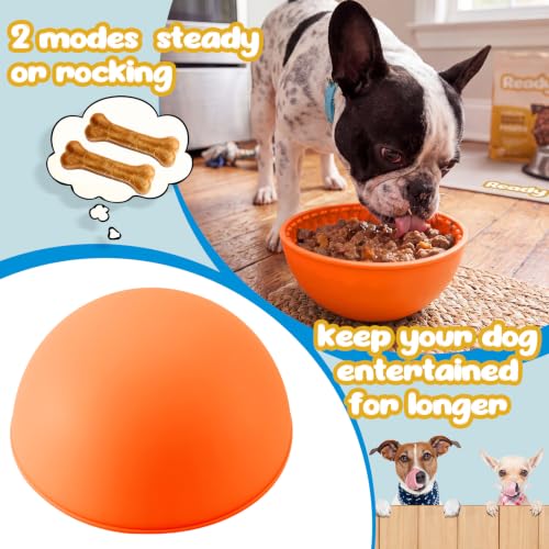 Patelai 2 Pcs Dog Lick Bowl, Slow Feeder Bowl for Dogs, Orange, Green, Bone - color: Orange, Green