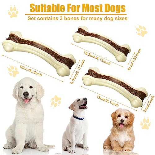 Sosation 3 Pack Nylon Dog Chew Bone Toy, Curved Bone, Small, Large, Medium - size: Small, Large, Medium, style: Curved Bone