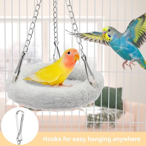 Wontee Bird Nest Bed Parrot Hanging Hammock Swing for Budgies Parakeets Lovebirds Caique Senegal Cockatiels Conures (S) - size: S